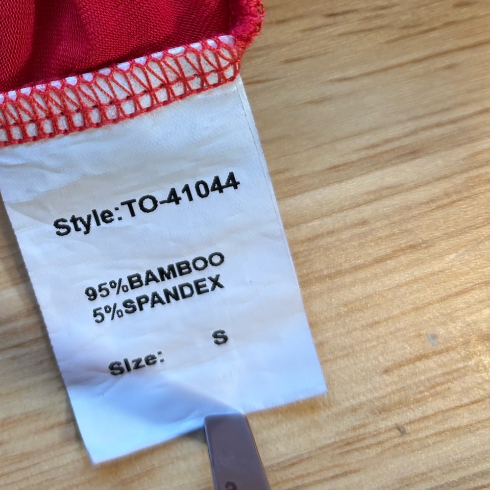 Pink Martini Red Wrap Tie‎ Front Blouse - Picture 6 of 9